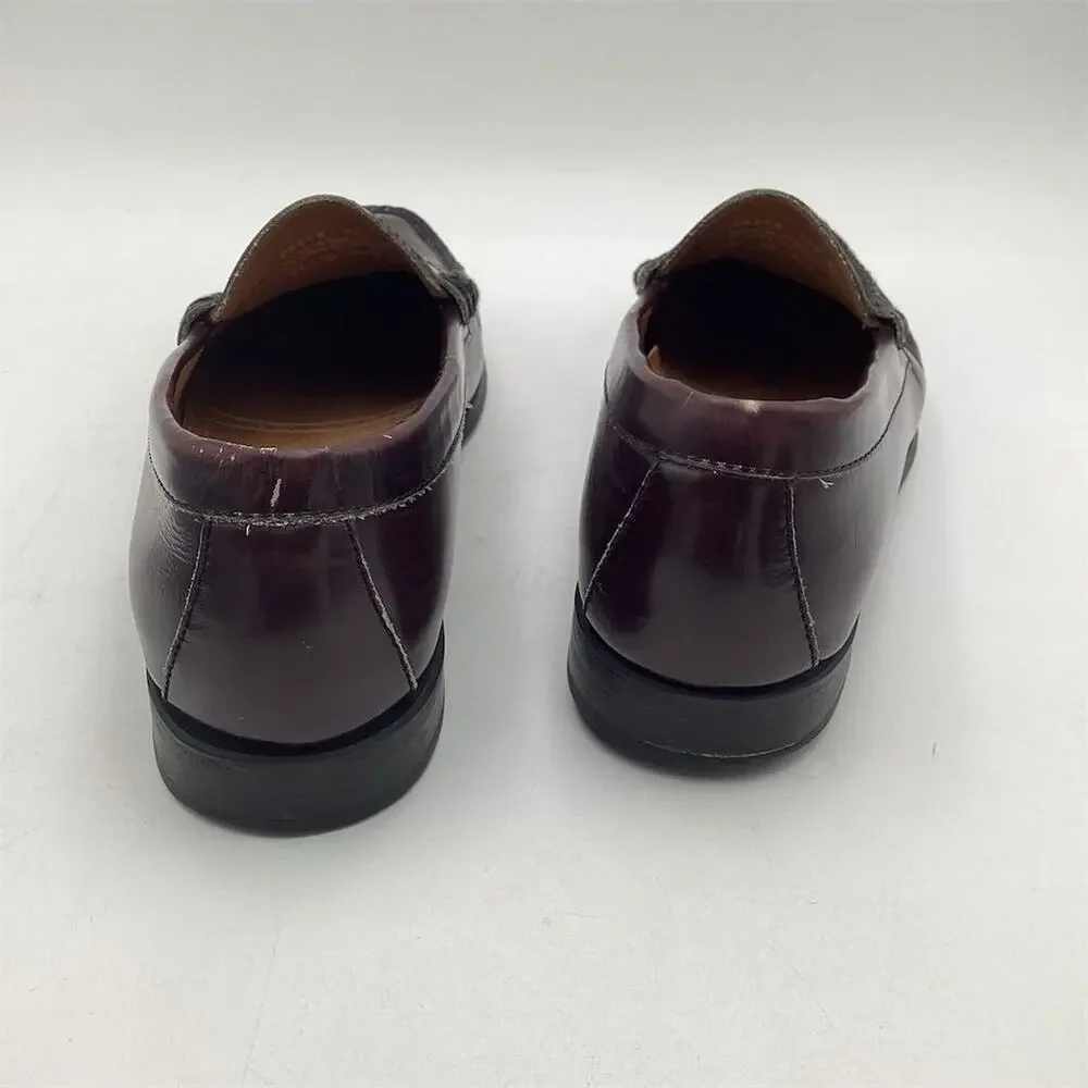 Bostonian Men's Penny Loafers Size 10.5 D Burgundy Leather Dress‎ Shoes